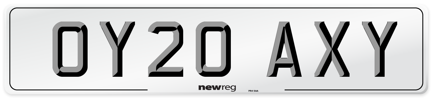 OY20 AXY Number Plate from New Reg